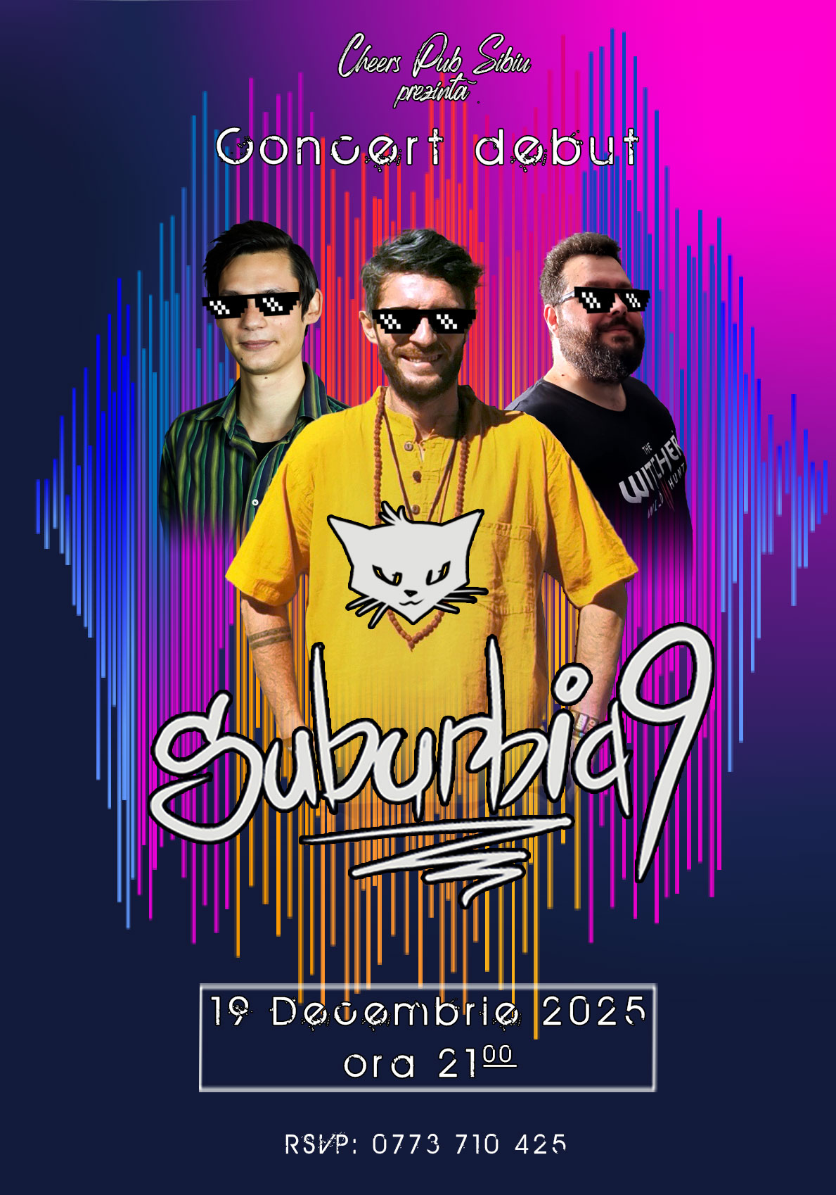 Suburbia9 Concert Debut - Cheers Pub Sibiu, 19 Decembrie 2025, ora 21:00